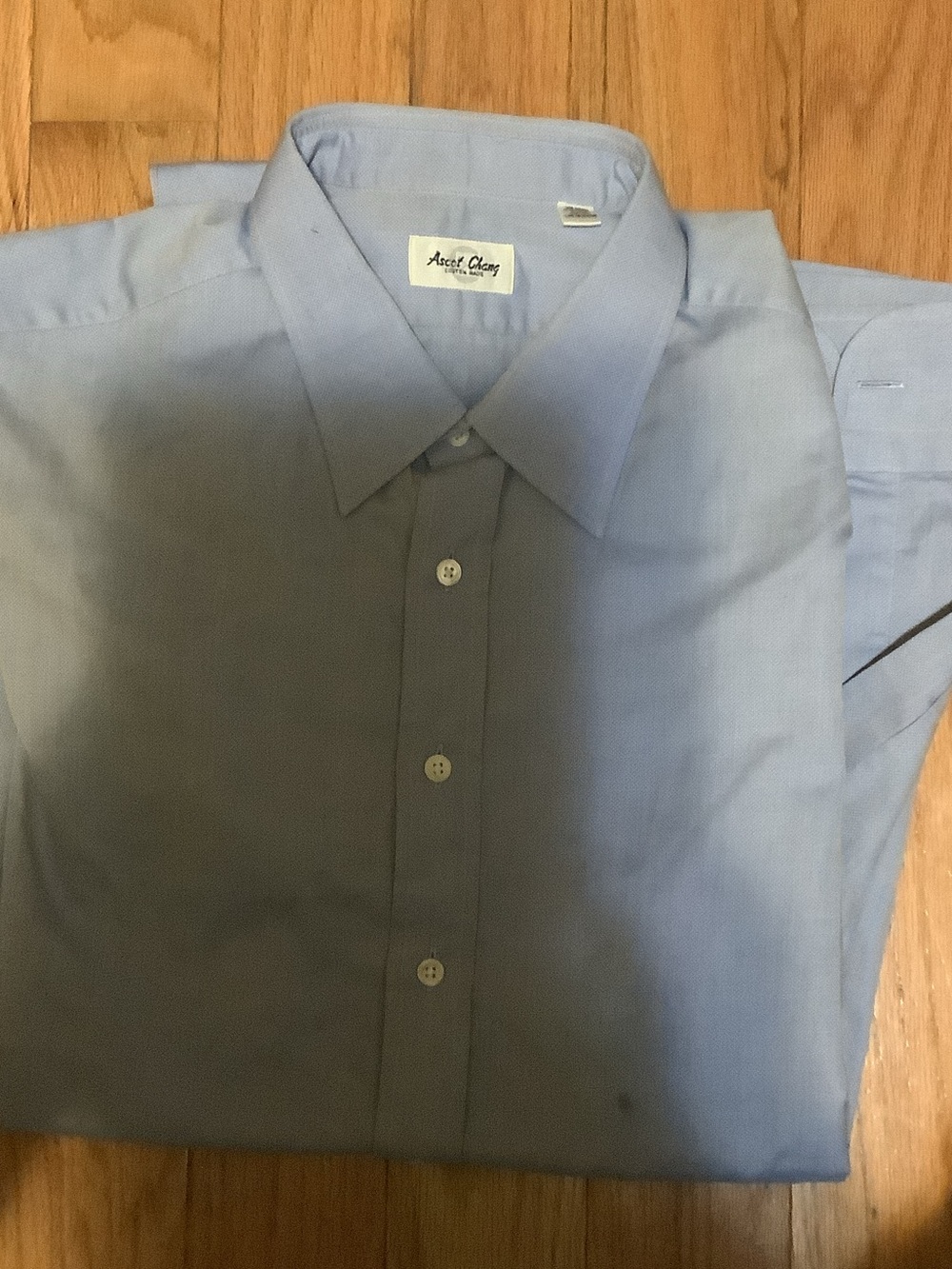 Men’s Light Blue Dress Shirt Ascot Chang